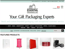 Tablet Screenshot of essentialpackaging.com